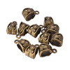 Hang Bails, Tibetan Style, Leaf, 14x8mm, Metal Alloy, Antique Bronze, 25 PCS