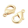 Lobster Claw Clasp, 8x12mm, Copper, 14K Gold Plated, 10 PCS