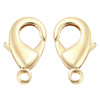 Lobster Claw Clasp, 8x12mm, Copper, 14K Gold Plated, 10 PCS