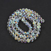 Lantern Shaped, Faceted, Glass, Clear AB, 8x6mm, One 18in Strand