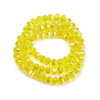 Lantern Shaped, Faceted, Glass, Bright Yellow AB, 8x6mm, One 18in Strand
