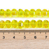 Lantern Shaped, Faceted, Glass, Bright Yellow AB, 8x6mm, One 18in Strand