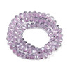 Lantern Shape, Faceted, Glass, Transparent Lilac, 8x6mm, One 18in Strand