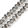 Lantern Shape, Faceted, Glass, Transparent Grey, 8x6mm, One 18in Strand