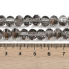 Lantern Shape, Faceted, Glass, Transparent Grey, 8x6mm, One 18in Strand