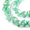 Lantern Shape, Faceted, Glass, Sea Green AB, 8x7mm, One 15in Strand