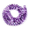 Lantern Shape, Faceted, Glass, Purple AB, 8x7mm, One 15in Strand