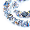 Lantern Shape, Faceted, Glass, Blue Smoke AB, 8x7mm, One 15in Strand