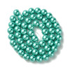 Glass Pearls, Verdigris, 8mm, One 15in Strand