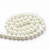 Glass Pearls, Ivory, 8mm, One 15in Strand