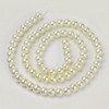 Glass Pearls, Cream, 6mm, One 15in Strand