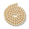 Glass Pearls, Bisque, In Sizes, 6mm & 8mm, One 15in Strand