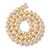 Glass Pearls, Bisque, In Sizes, 6mm & 8mm, One 15in Strand