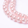 Glass Pearls, Baby Pink, 6mm, One 15in Strand