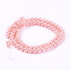 Glass Pearls, Pink, 4mm, One 15in Strand