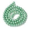 Glass Pearls, Mint Green, 6mm, One 15in Strand