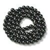 Glass Pearls, Black, 6mm, One 15in Strand