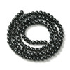 Glass Pearls, Black, 4mm, One 15in Strand