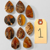 Sumatra Grass Amber, Pendants, 10 PCS