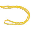 Cubic Zirconia, Yellow, Dyed, Lab-Created, Faceted Round, One 4mm Strand