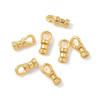 Cord Ends, Column, Brass, 18K Gold Plated, 7x4x2.5mm, 10 PCS