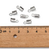 Stainless Steel, Cord Ends, Fold Over Crimp, 9x4x3mm, 30 PCS