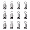 Stainless Steel, Cord Ends, Fold Over Crimp, 9x4x3mm, 30 PCS