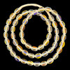 African Glass, Venetian Style, Clear, 15x10mm, 36in Strand