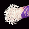 Seed Beads, Czech, Round, 11/0, Chalk, Matte, 24g Tube