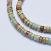 Impression Jasper, Blue, Dyed, Heishi, One 4x2mm Strand