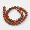 Goldstone, Glass, Smooth Round, 8mm