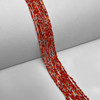 Carnelian Agate, Mix, Heated, Faceted Round, One 2mm Strand