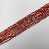 Carnelian Agate, Mix, Heated, Faceted Round, One 2mm Strand