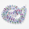 Faceted Rondelle, Glass, Colorful AB, 8x5mm, One 22in Strand
