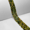Tourmaline, Green, Natural, Faceted Mini Cube, One 2.5mm Strand