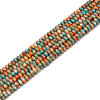 Oyster Copper Turquoise, Composite Gemstone, Natural, Smooth Rondelle, 6x4mm