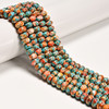 Oyster Copper Turquoise, Composite Gemstone, Natural, Smooth Rondelle, 8x5mm
