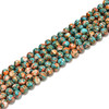 Oyster Copper Turquoise, Composite Gemstone, Natural, Smooth Round, 8mm
