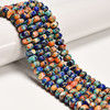 Oyster Copper Turquoise & Lapis, Composite Gemstone, Natural, Smooth Rondelle, 8x5mm