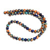 Oyster Copper Turquoise & Lapis, Composite Gemstone, Natural, Smooth Round, One 6mm Strand