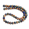 Oyster Copper Turquoise & Lapis, Composite Gemstone, Natural, Smooth Round, One 8mm Strand