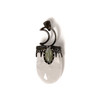 Crystal Quartz, Natural, Moon with Labradorite, One Pendant