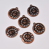 Sun and Moon, 30x26x3mm, Antique Copper Plated Metal Alloy, 5 PCS