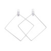 Ear Wires, Rhombus, 47x40mm, 24 gauge, Stainless Steel, 10 PCS