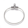 Ear Wires, Hoop, 27mm, 21 gauge, Stainless Steel, 10 PCS