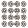 Shank Button, Flat Round, Flower, 16x6mm, Zinc Alloy, 6 PCS