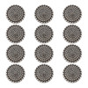 Shank Button, Textured Round, 20x10.5mm, Antique Silver Plated Metal Alloy, 4 PCS