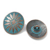 Shank Button, Oval, Assortment, 25x22x7.5mm, Patina Metal Alloy, 4 PCS