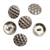 Shank Button, Studded Design, 17.5x8mm, Antique Silver Plated Metal Alloy, 6 PCS