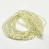 Faceted Cube, Glass, Yellow AB, 6mm, One 22in Strand